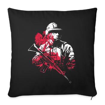 Polen Trooper - Sofakissenbezug 45 x 45 cm - Schwarz - Vorne