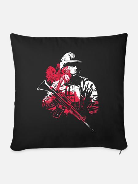 Polen Trooper - Sofakissenbezug 45 x 45 cm - Schwarz