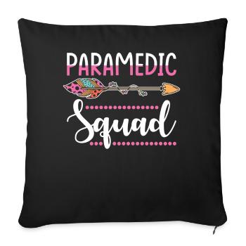 Escouade paramédicale femmes - Housse de coussin décorative 45 x 45 cm - noir - Devant