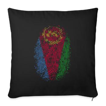 TEAM ERITREA - Sofa pillowcase 17,3'' x 17,3'' (45 x 45 cm) - black - Front