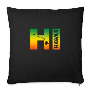 Hawaï - Housse de coussin décorative 45 x 45 cm - noir - Devant