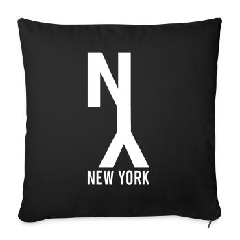 New York - Sofakissenbezug 45 x 45 cm - Schwarz - Vorne
