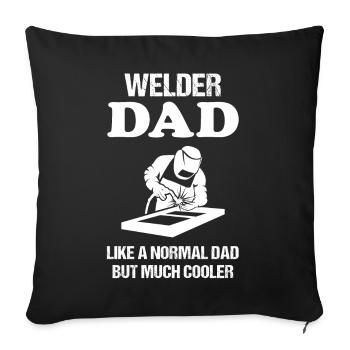 Welder Papa Saying Craftsman Profession Gift - Sofa pillowcase 17,3'' x 17,3'' (45 x 45 cm) - black - Front
