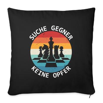 Search Opponents No Victims Chess Players - Sofa pillowcase 17,3'' x 17,3'' (45 x 45 cm) - black - Front