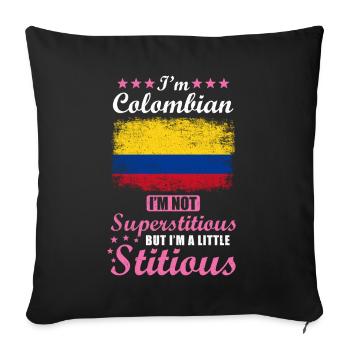 Kolumbianerin Geschenk lustiger Spruch Kolumbien - Sofakissenbezug 45 x 45 cm - Schwarz - Vorne