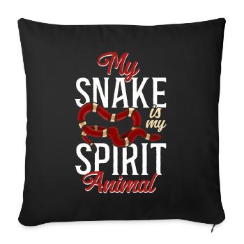 Serpent Serpent Mon Serpent Est Mon Serpent - Housse de coussin décorative 45 x 45 cm - noir - Devant