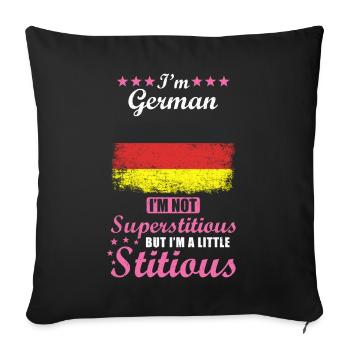German gift funny saying Germany - Sofa pillowcase 17,3'' x 17,3'' (45 x 45 cm) - black - Front
