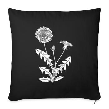 Wildflowers - Sofa pillowcase 17,3'' x 17,3'' (45 x 45 cm) - black - Front