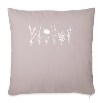 Wildflowers - Sofa pillowcase 17,3'' x 17,3'' (45 x 45 cm) - light taupe - Front