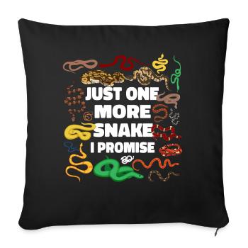 Snake Serpent Just One More Snake - Sofakissenbezug 45 x 45 cm - Schwarz - Vorne