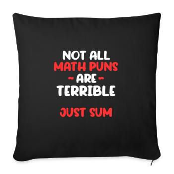 Mathematics - Sofa pillowcase 17,3'' x 17,3'' (45 x 45 cm) - black - Front