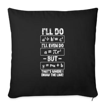 Mathematics - Sofa pillowcase 17,3'' x 17,3'' (45 x 45 cm) - black - Front