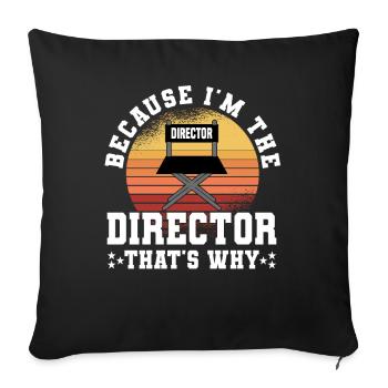 Director Filmmaker Feature Film Film - Sofa pillowcase 17,3'' x 17,3'' (45 x 45 cm) - black - Front