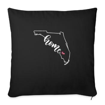 Floride Usa Miami America Cadeau de voyage de vacances - Housse de coussin décorative 45 x 45 cm - noir - Devant