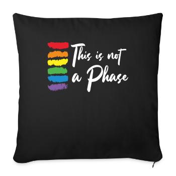 Ce n’est pas une phase Mois de la fierté gaie | Les personnes LGBT - Housse de coussin décorative 45 x 45 cm - noir - Devant