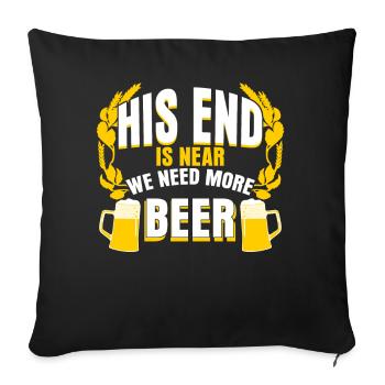 Junggesellenabschied Beer Enterrement de vie de garçon - Housse de coussin décorative 45 x 45 cm - noir - Devant
