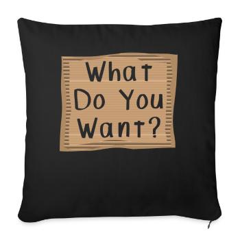 Que veux-tu? Cardboad Message - Housse de coussin décorative 45 x 45 cm - noir - Devant