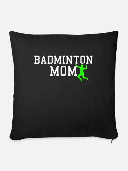 badminton mom - Sofakissenbezug 45 x 45 cm - Schwarz