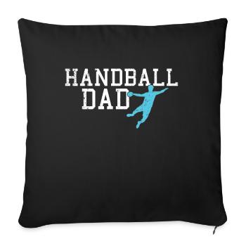 papa handball - Housse de coussin décorative 45 x 45 cm - noir - Devant