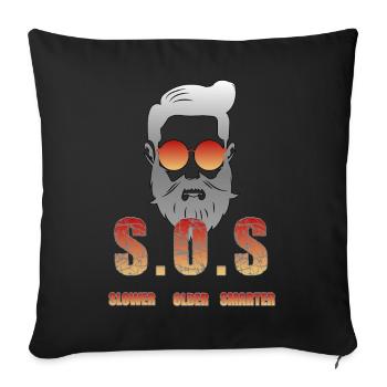 Best Smart Oldie - Sofakissenbezug 45 x 45 cm - Schwarz - Vorne