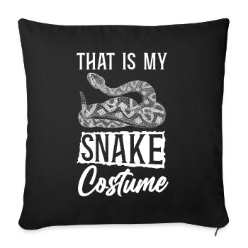 Snake Serpent That Is My Snake - Sofa pillowcase 17,3'' x 17,3'' (45 x 45 cm) - black - Front