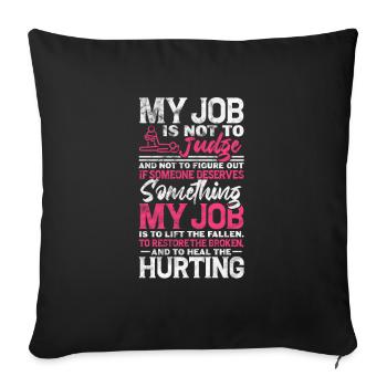 Physiotherapist Physiotherapy Physio Gift - Sofa pillowcase 17,3'' x 17,3'' (45 x 45 cm) - black - Front