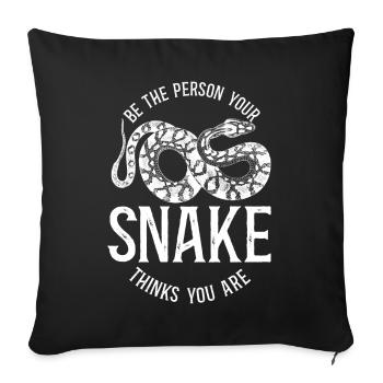 Snake Serpent Vintage Be The - Sofa pillowcase 17,3'' x 17,3'' (45 x 45 cm) - black - Front