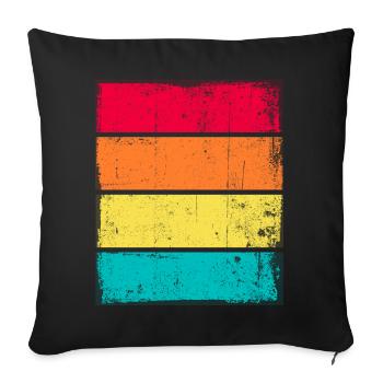 Sunset Grunge Arrière-plan - Housse de coussin décorative 45 x 45 cm - noir - Devant