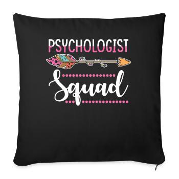 Psychologue Psychologie Groupe de femmes - Housse de coussin décorative 45 x 45 cm - noir - Devant
