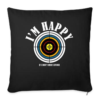 Longbow 3D Archery Archers - Sofa pillowcase 17,3'' x 17,3'' (45 x 45 cm) - black - Front