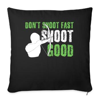 Longbow 3D Archery Archery Archery - Sofa pillowcase 17,3'' x 17,3'' (45 x 45 cm) - black - Front