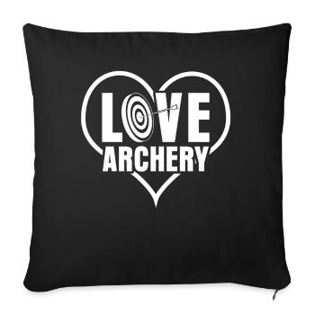 3D Archery Longbow archer - Sofa pillowcase 17,3'' x 17,3'' (45 x 45 cm) - black - Front