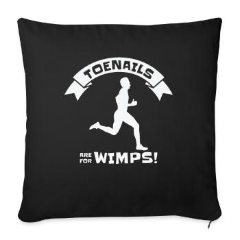 Jogger Runner Marathon Jogging Ski de fond - Housse de coussin décorative 45 x 45 cm - noir - Devant