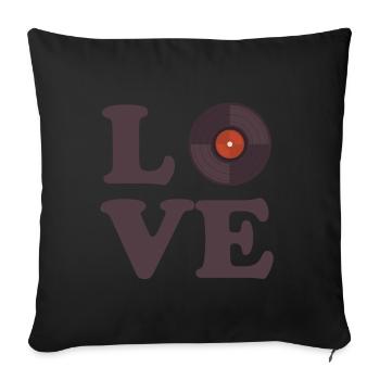 Disc Jockey DJ Rave Synthesizer Gift CD Mixer - Sofa pillowcase 17,3'' x 17,3'' (45 x 45 cm) - black - Front