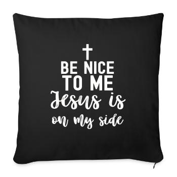 Christianity God Jesus Gift Church Religion - Sofa pillowcase 17,3'' x 17,3'' (45 x 45 cm) - black - Front