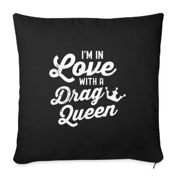 Transgenre Tshirt Transsexual Pride - Housse de coussin décorative 45 x 45 cm - noir - Devant