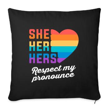 Transe Transgender Transsexuell Geschenk Queer - Sofakissenbezug 45 x 45 cm - Schwarz - Vorne