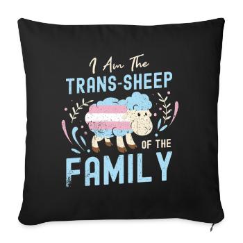 Transe Transgender Transsexuell Geschenk Queer - Sofakissenbezug 45 x 45 cm - Schwarz - Vorne