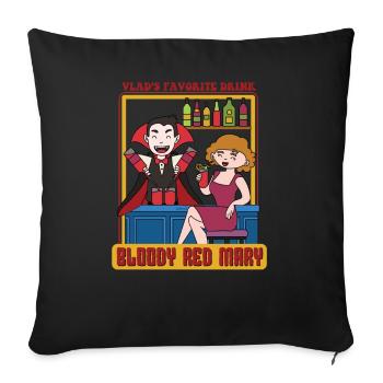 Bloody Red Mary - Vlad's Favorite Drink - Sofa pillowcase 17,3'' x 17,3'' (45 x 45 cm) - black - Front