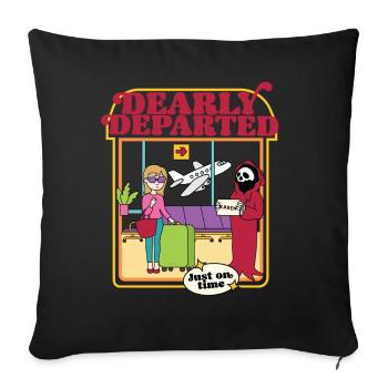 Dearly Departed - Karen - Just On Time - Sofa pillowcase 17,3'' x 17,3'' (45 x 45 cm) - black - Front
