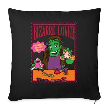 Bizarre Lover - Franky's Secret Affair - Sofa pillowcase 17,3'' x 17,3'' (45 x 45 cm) - black - Front