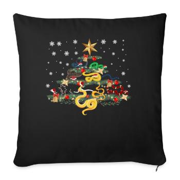 Snake Serpent Christmas Tree - Sofa pillowcase 17,3'' x 17,3'' (45 x 45 cm) - black - Front