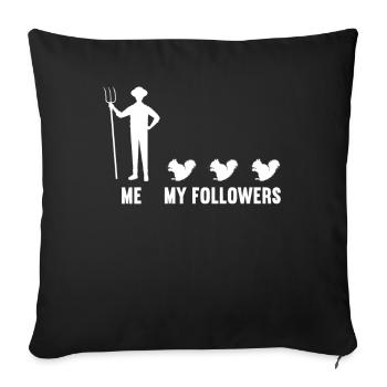 Moi et mes disciples hommes écureuils - Housse de coussin décorative 45 x 45 cm - noir - Devant