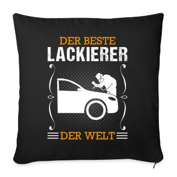 Fahrzeuglackierer Beruf Lackierer Geschenk - Sofakissenbezug 45 x 45 cm - Schwarz - Vorne