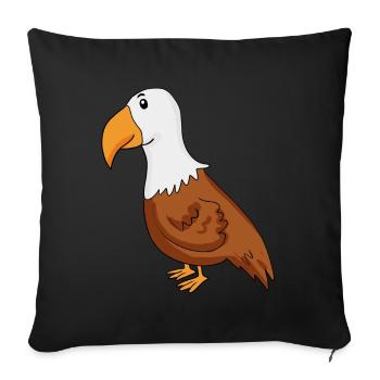 Eagle - Sofa pillowcase 17,3'' x 17,3'' (45 x 45 cm) - black - Front