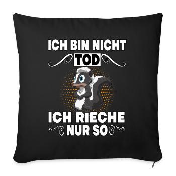 Stinktier Lustige Stinktiere Zootier Geschenk für - Sofakissenbezug 45 x 45 cm - Schwarz - Vorne