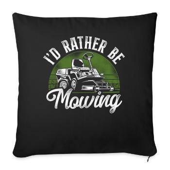 Lawn Mower Mowing Dad Father - Sofakissenbezug 45 x 45 cm - Schwarz - Vorne