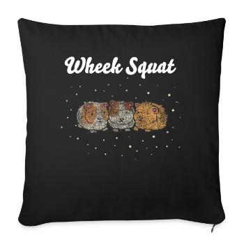 Wheek Squat Cochon d’Inde Cochon d’Inde - Housse de coussin décorative 45 x 45 cm - noir - Devant
