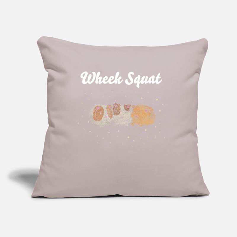 Wheek Squat Cochon d’Inde Cochon d’Inde Housse de coussin décorative 45 x 45 cm