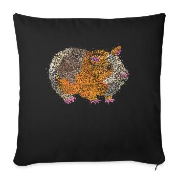 Cochon d’Inde Cochon - Housse de coussin décorative 45 x 45 cm - noir - Devant